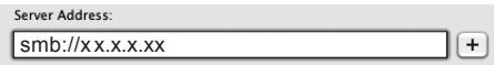 Server Address: smb://xx.x.x.xx
