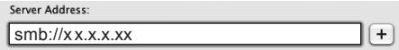 Server Address: smb://x.x.x.xx