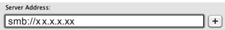 Server Address: smb://x.x.x.xx.xx