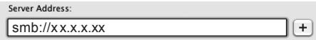 Server Address: smb://xx.x.x.xx