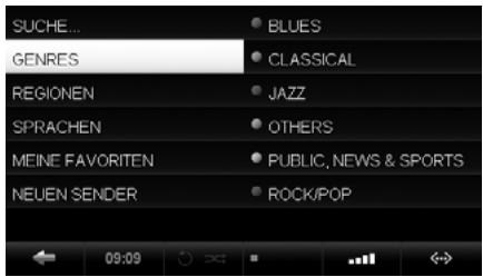 SUCHE... GENRES REGIONEN SPRACHEN MEINE FAVORITEN NEUEN SENDER BLUES CLASSICAL JAZZ OTHER'S PUBLIC, NEWS & SPORTS ROCK/POP