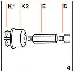 SPIKES SPIDER ADAPTER - Un set adaptateur se compose de: - 4