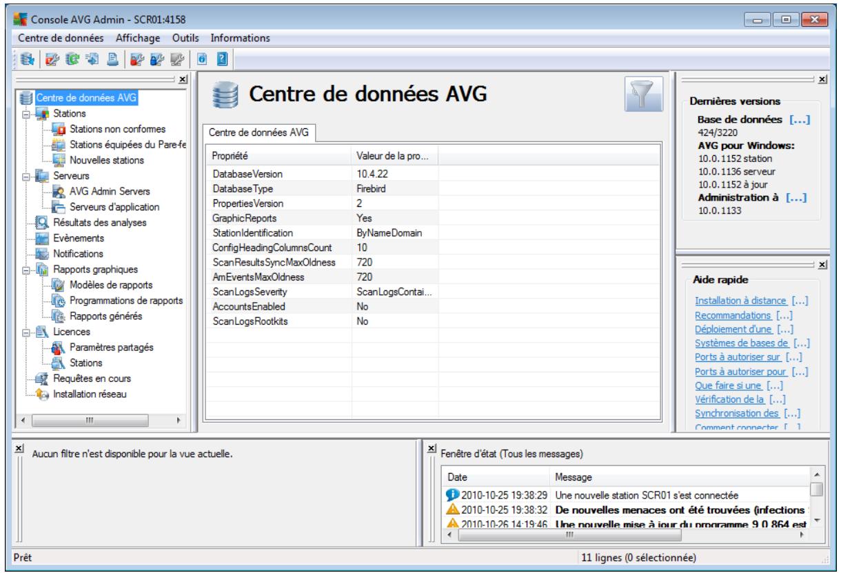 AVG ANTI-VIRUS BUSINESS EDITION 2011 - Présentation de l'interface d'avg admin console - 1