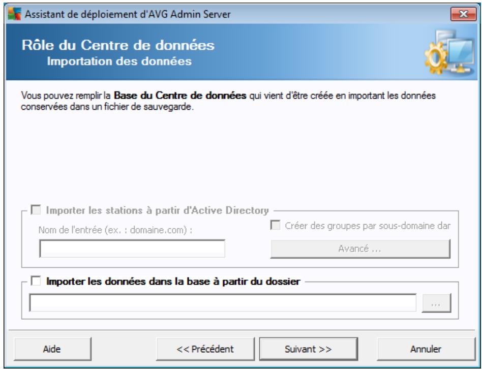 AVG INTERNET SECURITY BUSINESS EDITION 2011 - Rôle centre de données - importation de données - 1