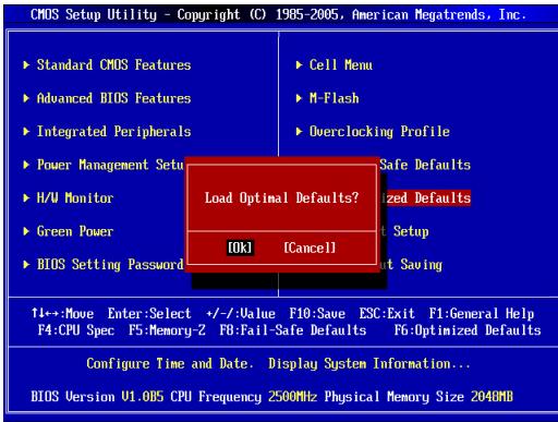 MSI 760GM-P23 - Load Optimized Defaults - 1