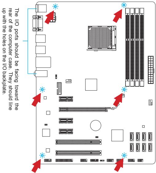MSI 760GM-P23 - Mounting Screw Holes - 1