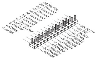 MSI 760GM-P23 - JLPT1: Parallele Schnittstelle - 1