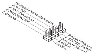 MSI 760GM-P23 - JAUD1: Audioanschluss des Frontpanels - 1