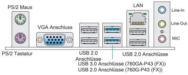 MSI 760GM-P23 - HINTERES ANSCHLUSSPANEL - 1