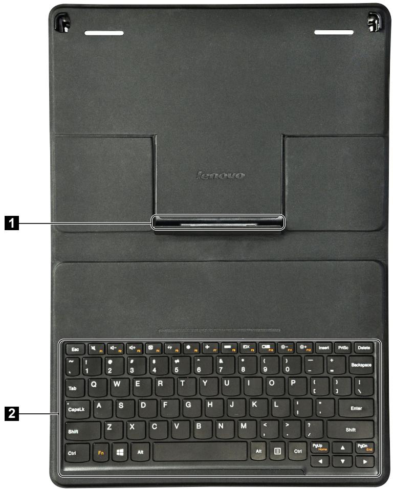 LENOVO IDEATAB MIIX 2 (59412080 ) - Vue de dessus du folio case - 1