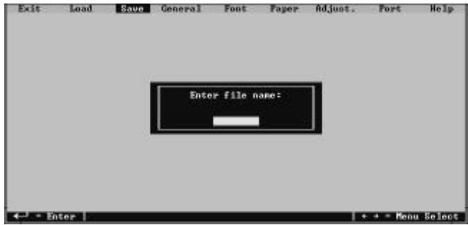 STAR LC-240 - Saving setup data as a new configuration file - 1