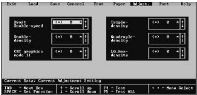 STAR LC-240 - Adjusting the printer's vertical alignment - 1