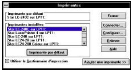 STAR LC-240 - Configuration de l'impression sous Microsoft Windows 3.1 - 5