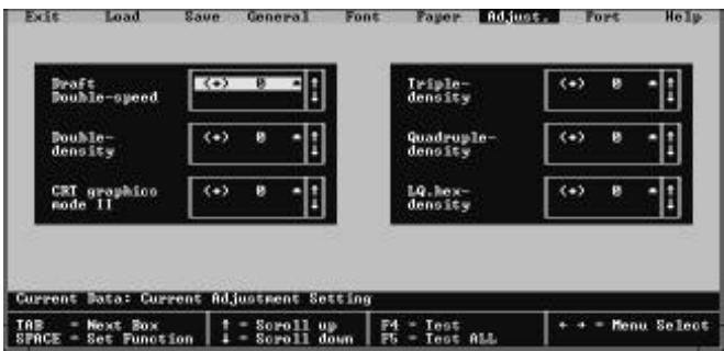 STAR LC-240C - Adjusting the printer's vertical alignment - 1