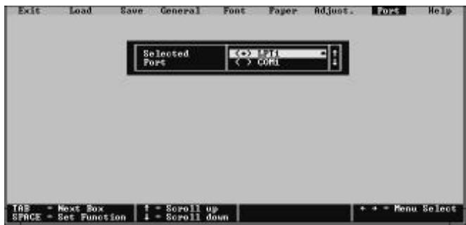 STAR LC-240C - Changing the printer port - 1