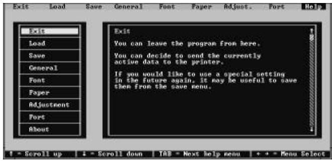 STAR LC-240C - Using the Help window - 1