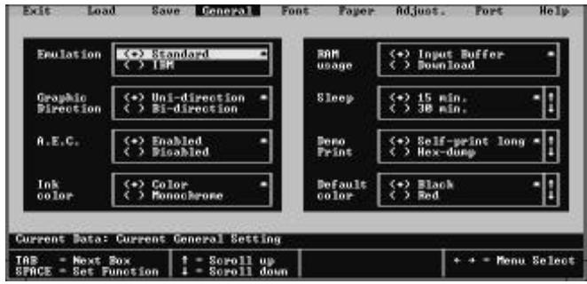 STAR LC-240C - Starting up the User Setup Utility - 1