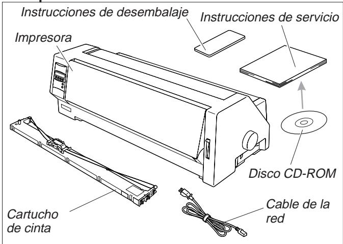 TALLY T2130-24 - > Desembalar la impresora - 1