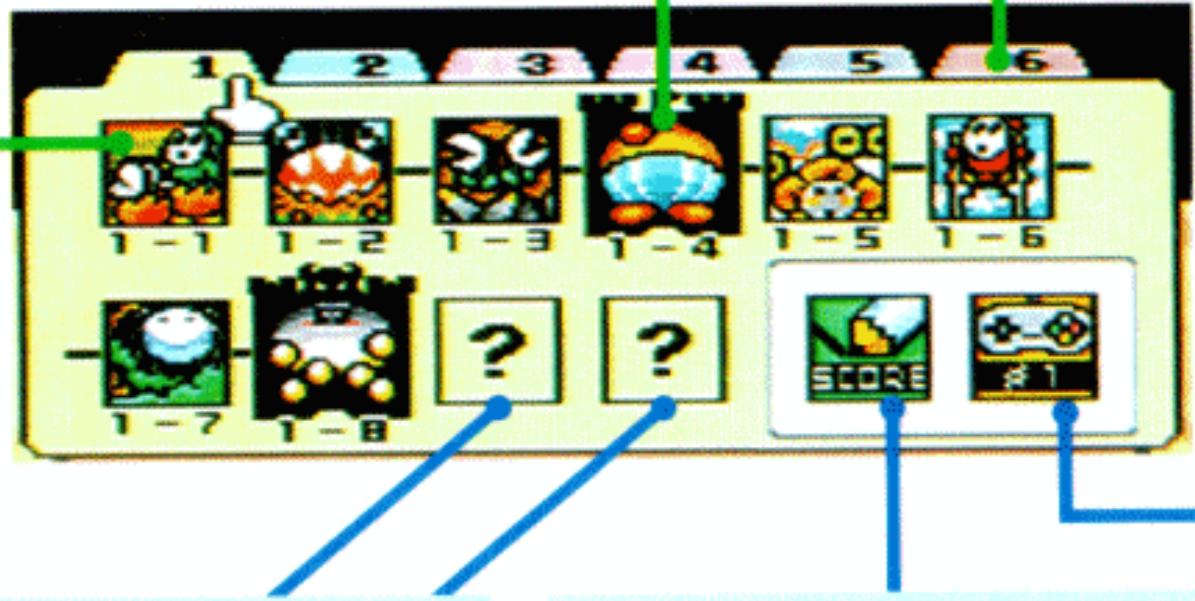 GAMES NINTENDO SUPER NES SUPER MARIO WORLD 2-YOSHI S ISLAND - ÉCRAN DE SÉLECTION DU NIVEAU - 1