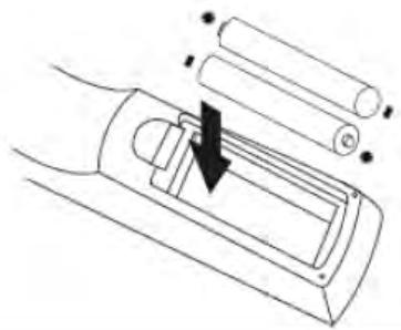 BRANDT BTR1203HD - Insertion des piles - 2