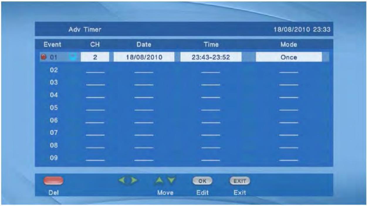 BRANDT BTR1203HD - Programmer un enregistrement ou un rappel - 3