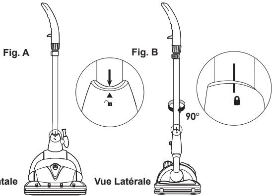 EUROFLEX EZ 2 SUPERCLEAN - Fixer le manche sur le nettoyeur vapeur - 1