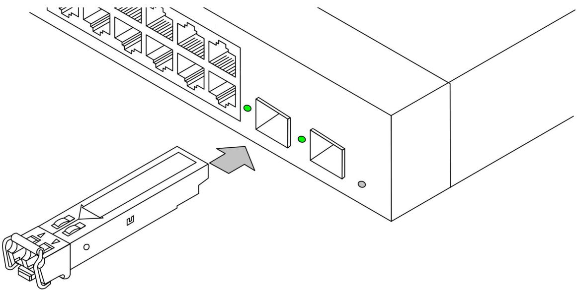 NETGEAR GS716T - Step 5: Install an SFP GBIC Module - 1