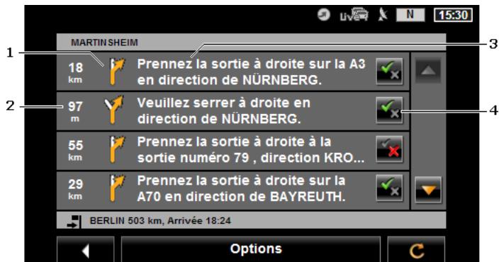 NAVIGON 70 PLUS TRAFIC - Description d'itinéraire - 1
