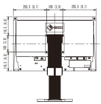 EIZO COLORGRAPHIC CG275W - Dimensions externes - 4