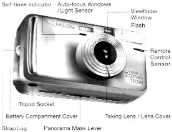 YASHICA ZOOMATE 110W - 1-2 Names of Parts - 1