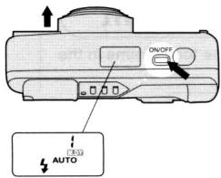YASHICA ZOOMATE 110W - 2-3 Press the main switch to turn the camera power "ON" - 1