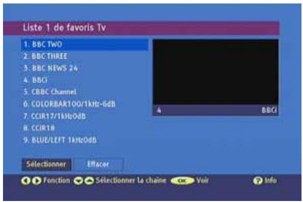 TRIAX TTR 101 - MENU DE LISTE (touche ROUGE) - 1