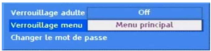 TRIAX TTR 101 - 5.5.11.ii. VERROUILLAGE DU MENU - 1