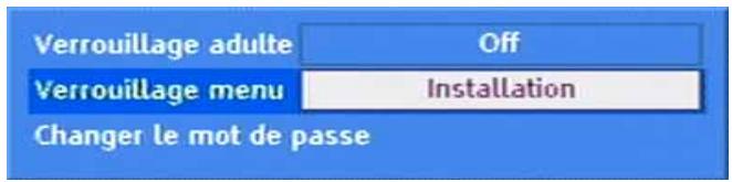 TRIAX TTR 101 - 5.5.11.ii. VERROUILLAGE DU MENU - 2