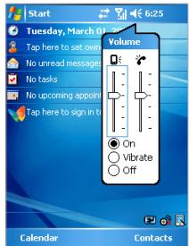 UTSTARCOM PPC-6700 - Réglage du volume de l'appareil - 1