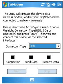 UTSTARCOM PPC-6700 - Étabir une connexion avec Wireless Modem - 1