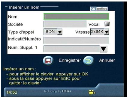 AETHRA SET TOP BOX VEGA2 - Mémoriser de nouvelles coordonnées - 2
