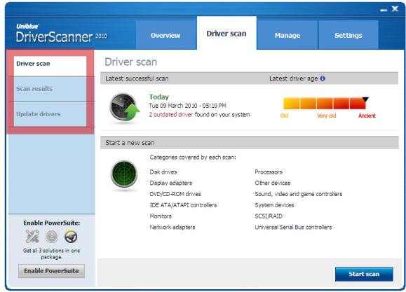 UNIBLUE DRIVERSCANNER 2010 - Présentation générale du programme - 2