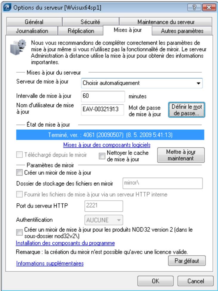 ESET REMOTE ADMINISTRATOR - Activation et configuration du Miroir - 1