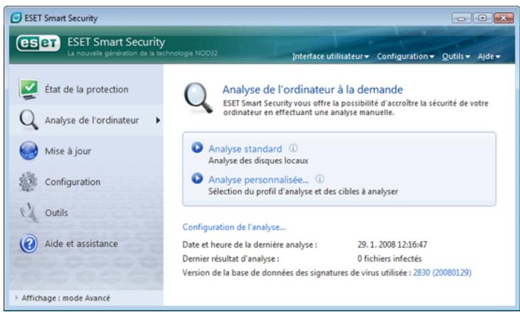 ESET SMART SECURITY - Analyse d'ordinateur à la demande - 1