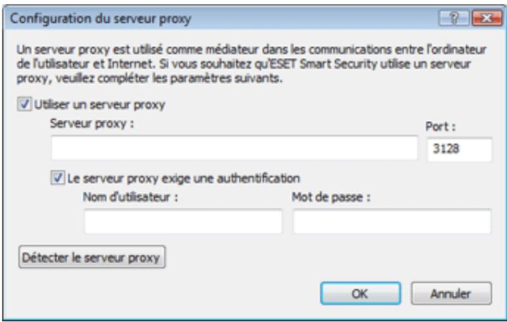 ESET SMART SECURITY - Configuration du serveur proxy - 1
