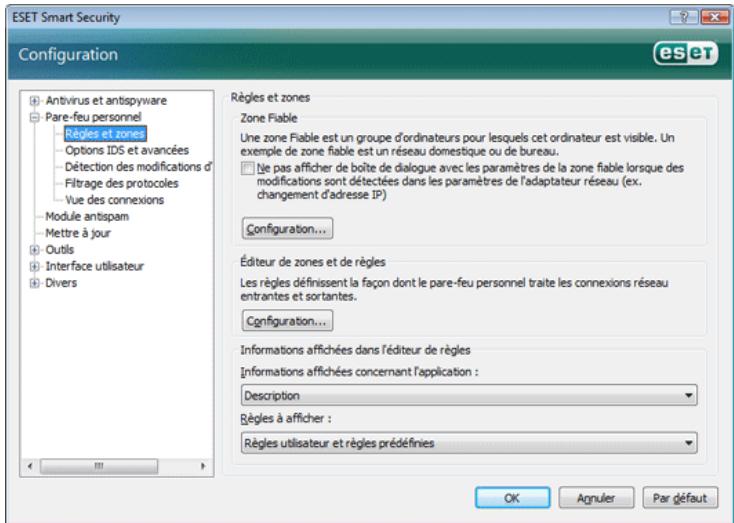 ESET SMART SECURITY - Configuration et utilisation des règles - 1
