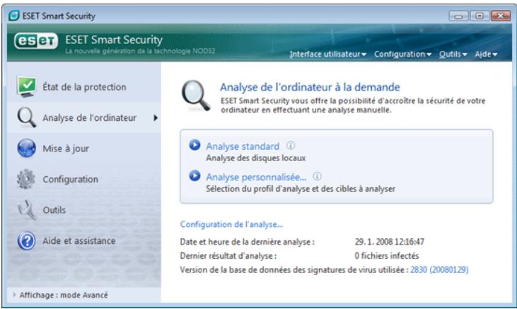 ESET SMART SECURITY - Type d'analyse - 1