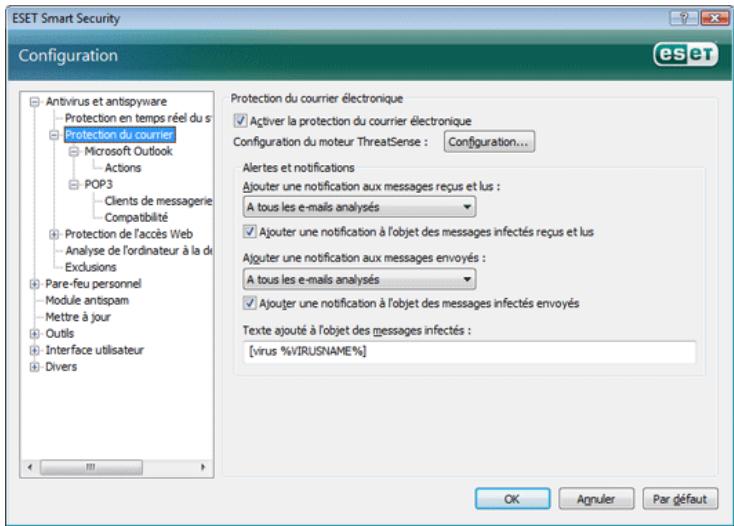 ESET SMART SECURITY - Intégration à Microsoft Outlook, Outlook Express et Windows Mail - 1