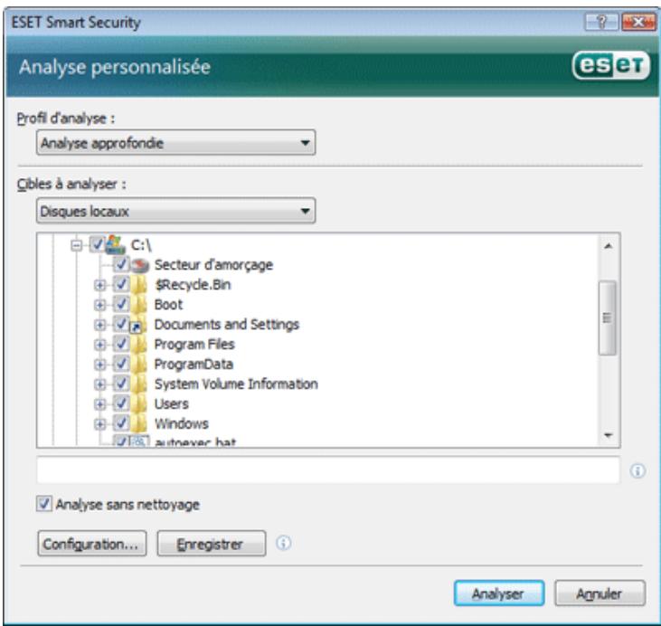 ESET SMART SECURITY - Cibles à analyser - 1