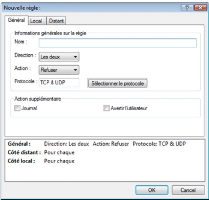 ESET SMART SECURITY - Création de nouvelles règles - 2
