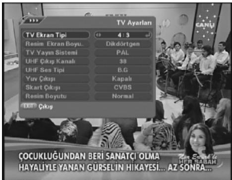 NEXT YE-2000 SUPER X PLUS - UYDU ALICINIZI KISEL TERCIHLERINIZE GÖRE ÖZELLEŞTİRN MENÜ GÖRÜNüm (OSD) /TV CİHAZ UYUM AYARLARI - 3