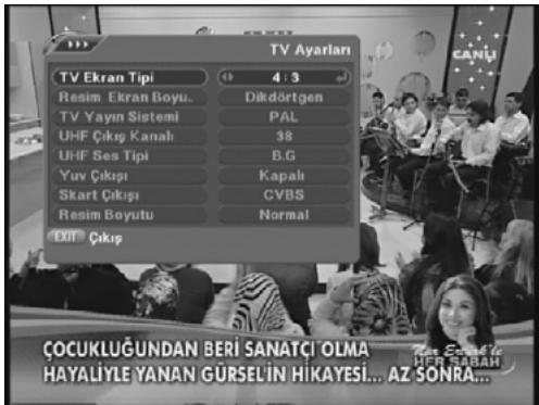 NEXT YE-2000 SUPER X PLUS - UYDU ALICINIZI KISEL TERCIHLERINIZE GÖRE ÖZELLEŞTİRN MENÜ GÖRÜNüm (OSD) /TV CİHAZ UYUM AYARLARI - 2