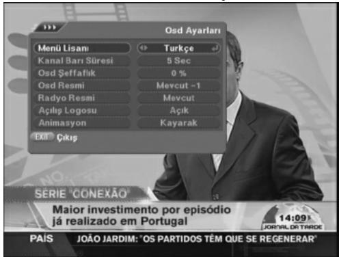 NEXT YE-2000 SUPER X PLUS - UYDU ALICINIZI KISEL TERCIHLERINIZE GÖRE ÖZELLEŞTİRN MENÜ GÖRÜNüm (OSD) /TV CİHAZ UYUM AYARLARI - 1