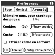 TREO 650 - Personnalisation des paramètres de votre navigateur Web - 5